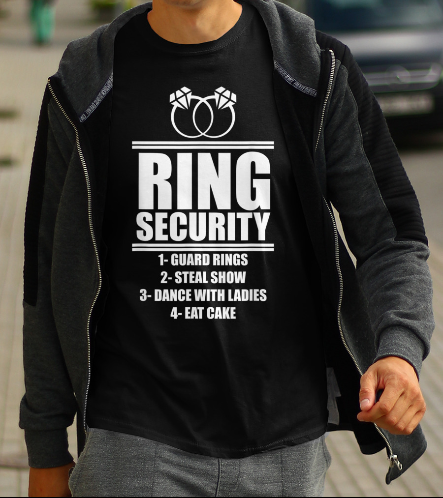 Kids Ring Security Ring Bearer Guard Rings Steal Show Dance Eat Cake T-Shirt