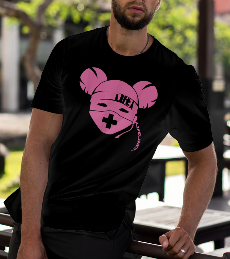 Life Line Clean Pink Apex Lifeline Gaming Character Face Mask T-Shirt