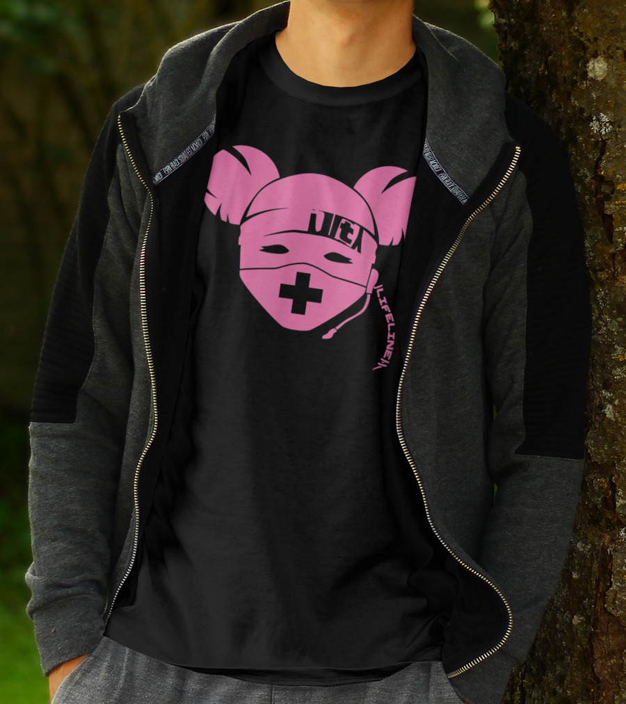 Life Line Clean Pink Apex Lifeline Gaming Character Face Mask T-Shirt