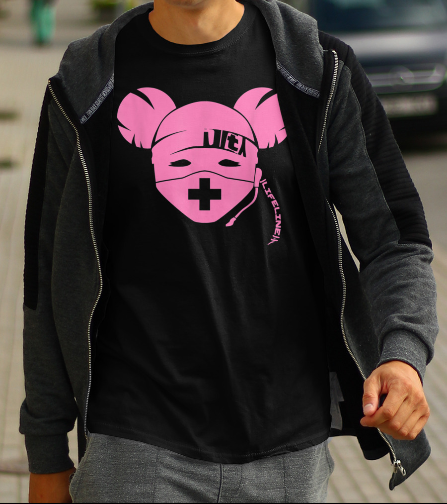 Life Line Clean Pink Apex Lifeline Gaming Character Face Mask T-Shirt