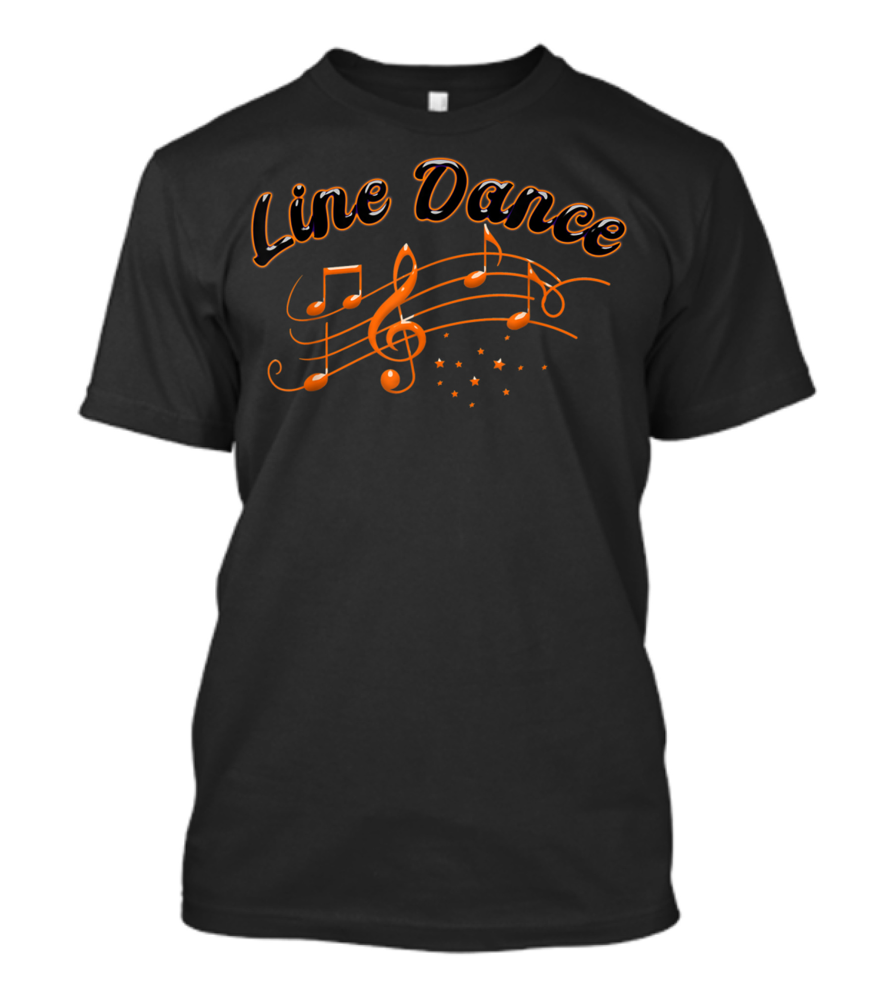 Line Dance Country Music Notes And Stars T-Shirt