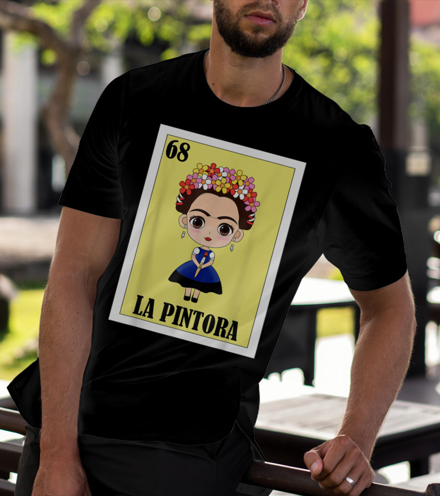 Loteria 68 La Pintora Mexican Graphic Icon T-Shirt