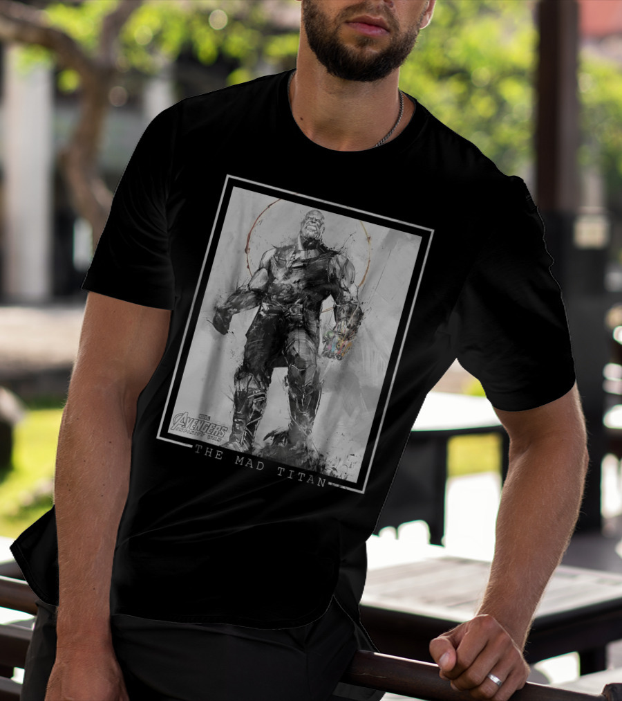 Marvel Avengers Infinity War Thanos The Mad Titan Sketch T-Shirt