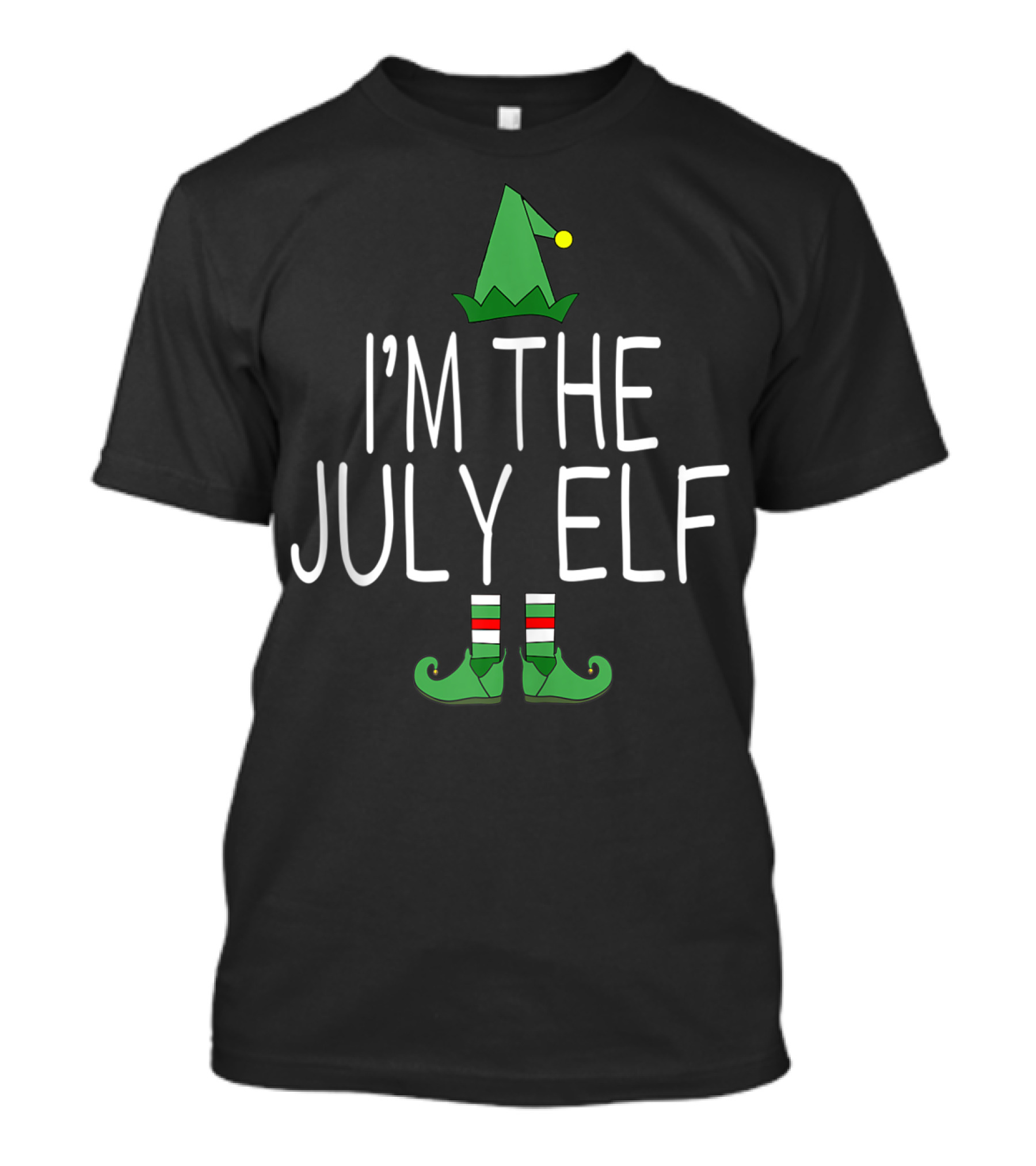 Matching Family Christmas In July Funny I'm The July Elf T-Shirt