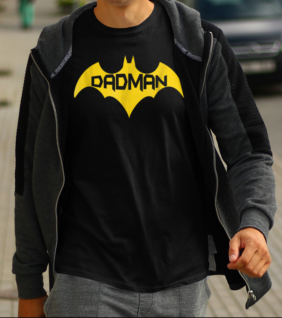 Men's Dadman Bat Hero Proud Of My Daddy Super Dadman T-Shirt