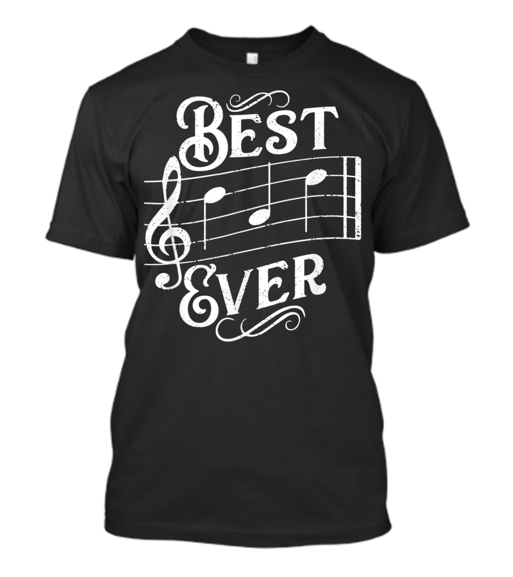 Best Dad Ever Music Notes T-Shirt