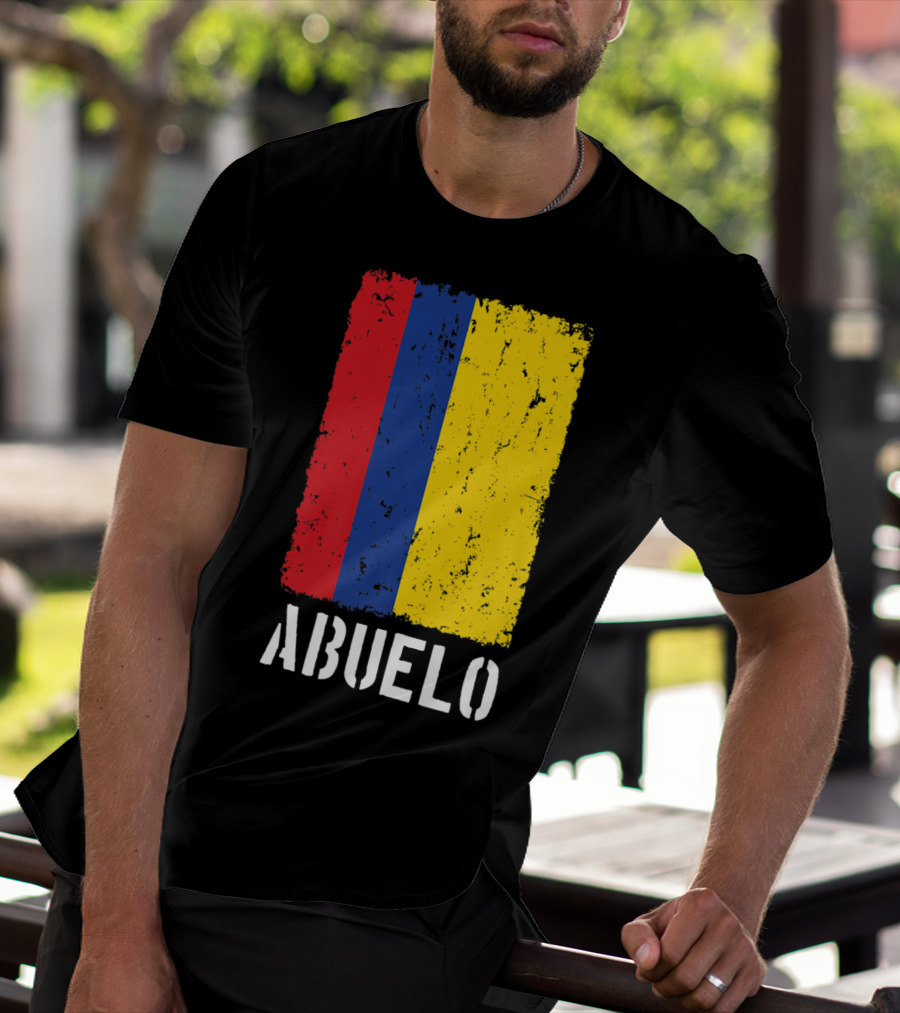 Colombian Grandpa Abuelo Colombia Flag T-Shirt