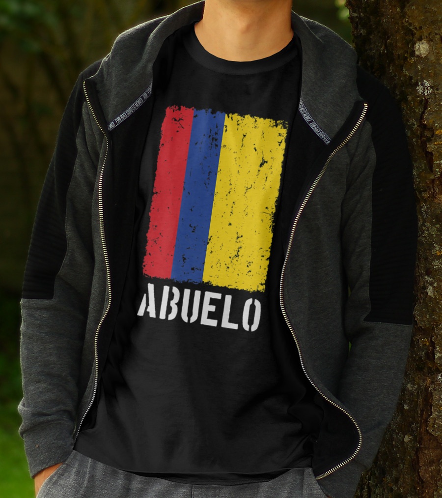 Colombian Grandpa Abuelo Colombia Flag T-Shirt