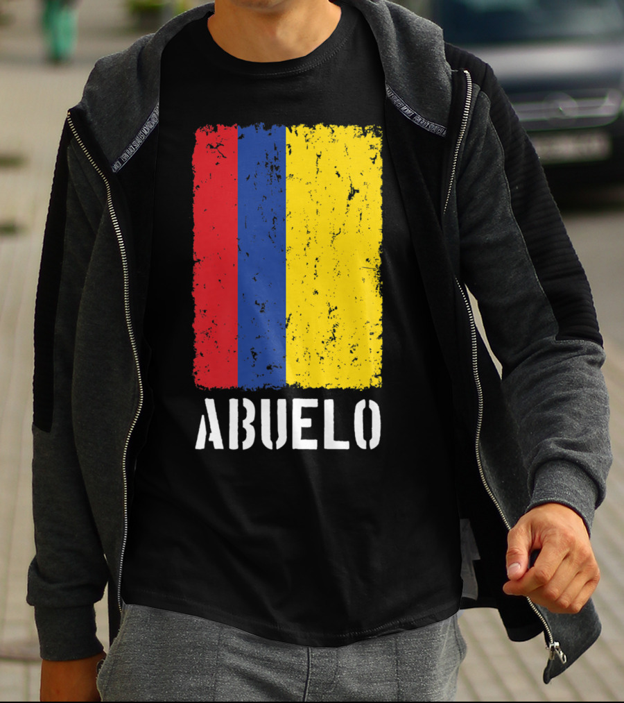 Colombian Grandpa Abuelo Colombia Flag T-Shirt
