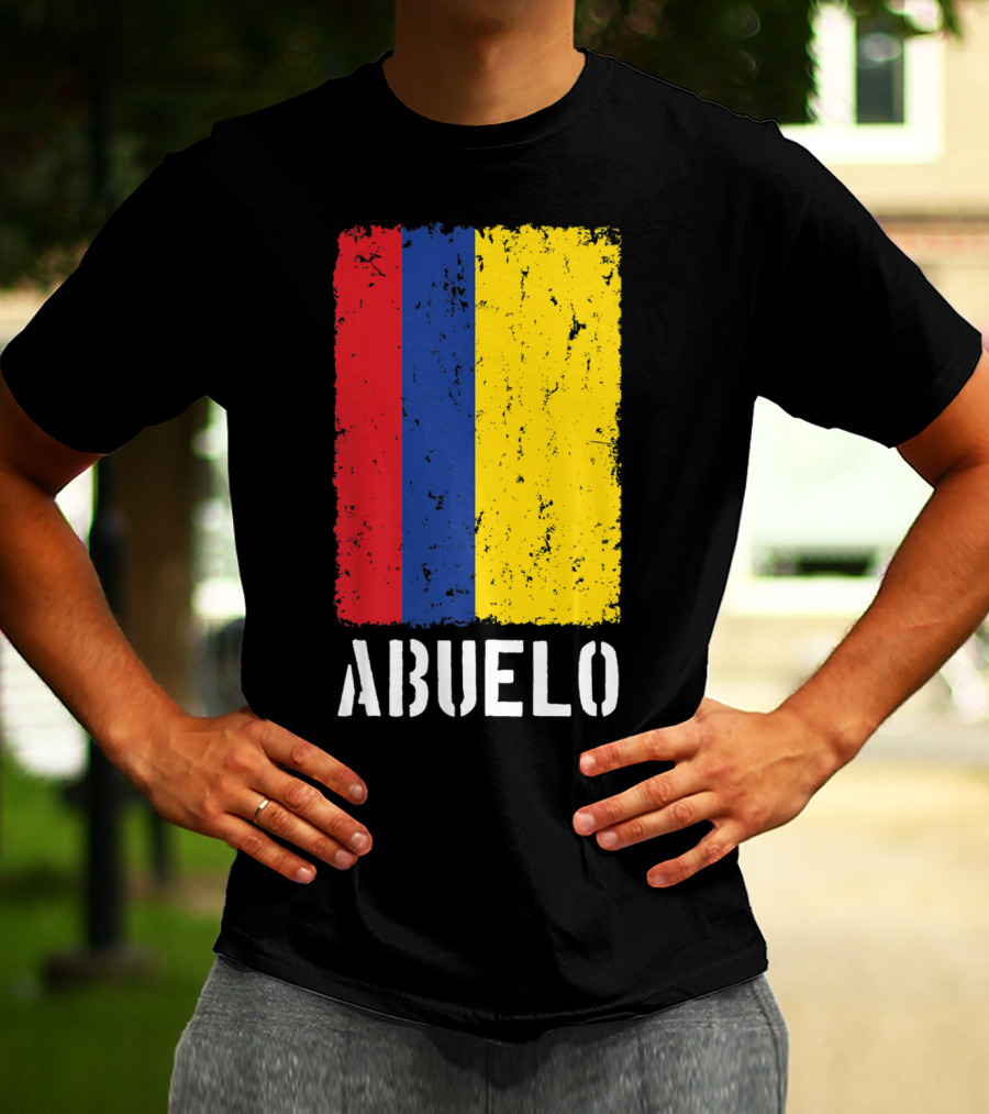 Colombian Grandpa Abuelo Colombia Flag T-Shirt