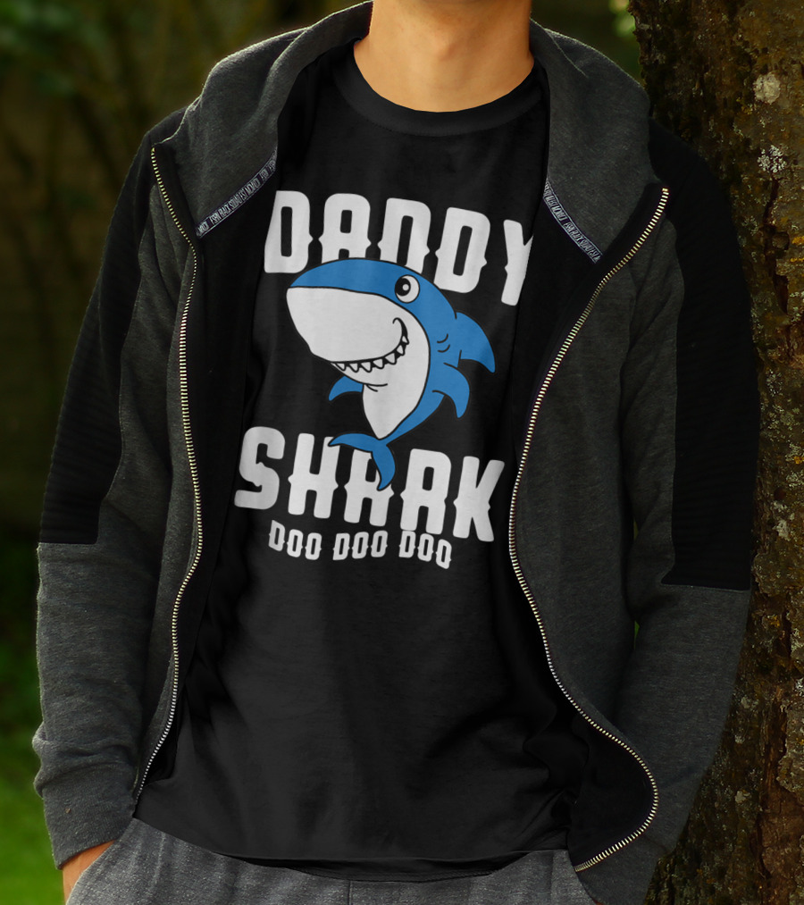Daddy Shark Doo Doo Doo Husband Father's Day Gran T-Shirt