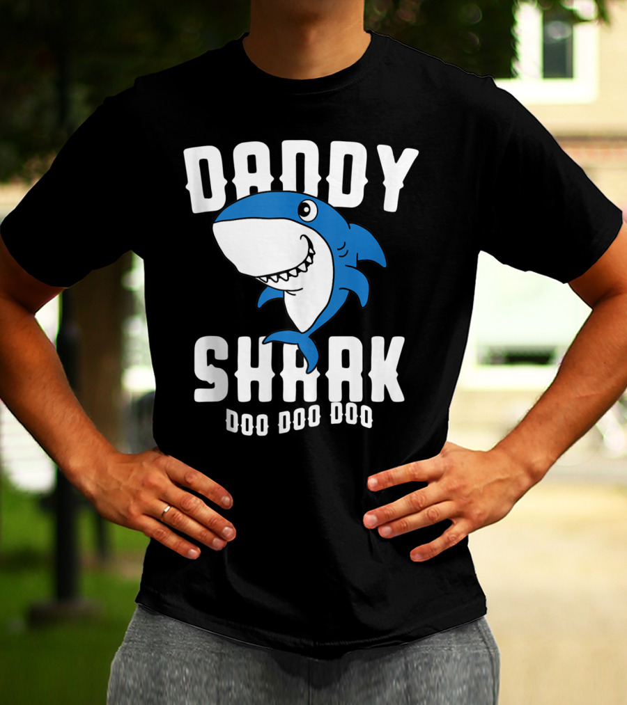 Daddy Shark Doo Doo Doo Husband Father's Day Gran T-Shirt
