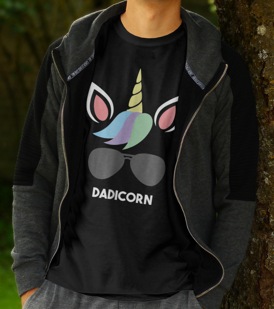 Dadicorn Funny Unicorn Best Dad Father Mens T-Shirt