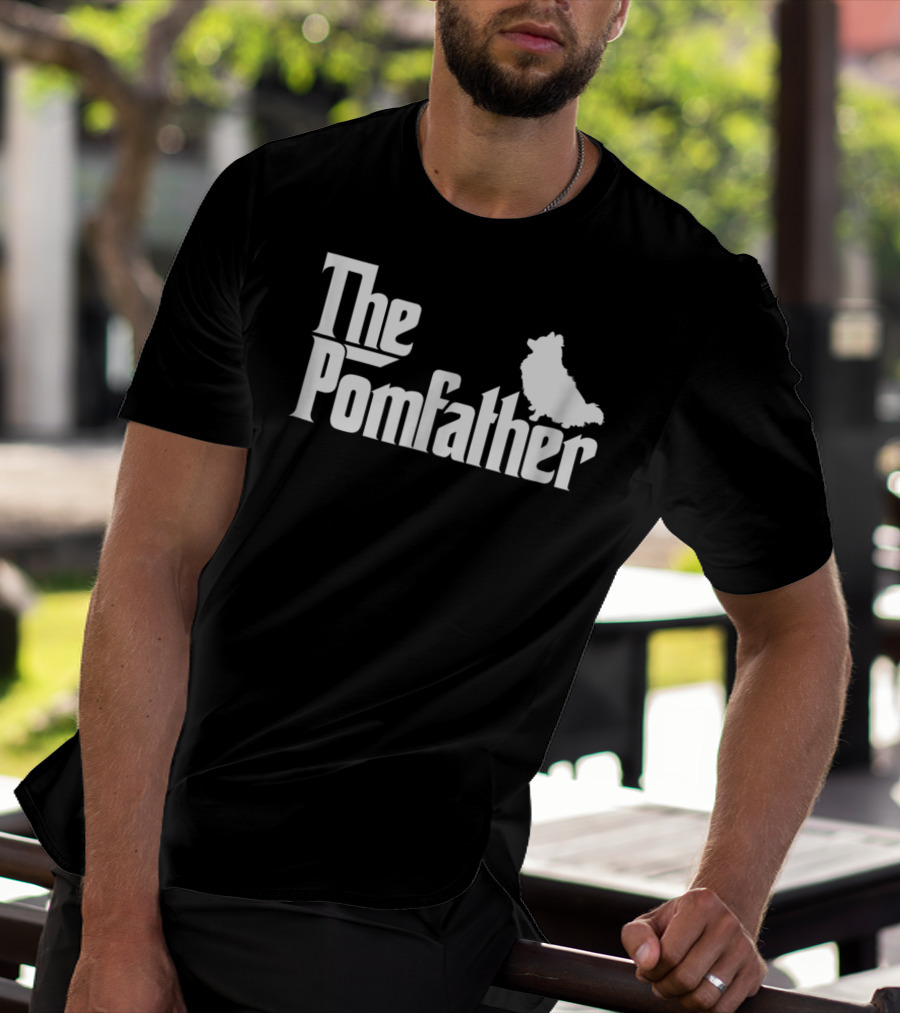 The Pomfather Mens Funny Pomeranian Dad Father T-Shirt