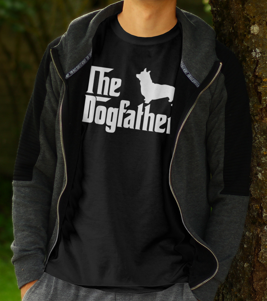 The Dogfather Funny Corgi Mens T-Shirt