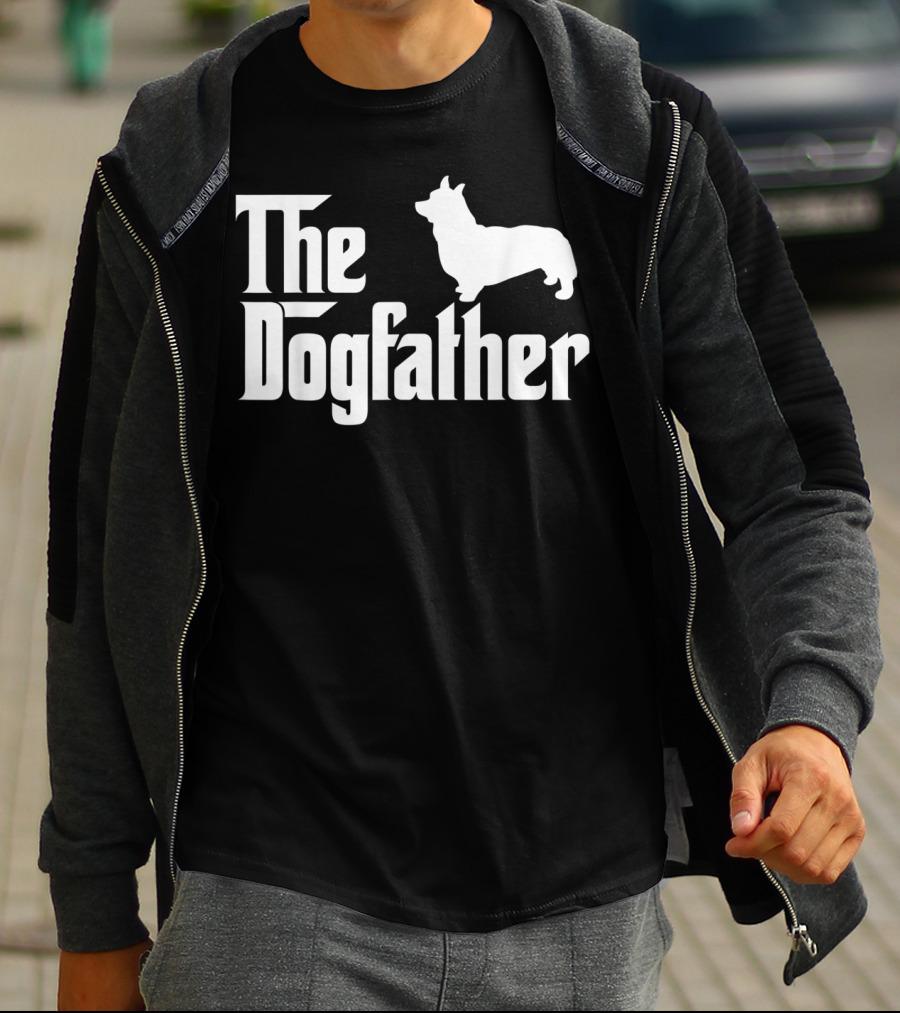 The Dogfather Funny Corgi Mens T-Shirt