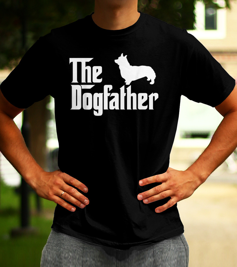 The Dogfather Funny Corgi Mens T-Shirt