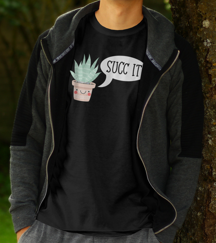 Succ It Cute Kawaii Succulent Plant Pot With Indoor Charm T-Shirt