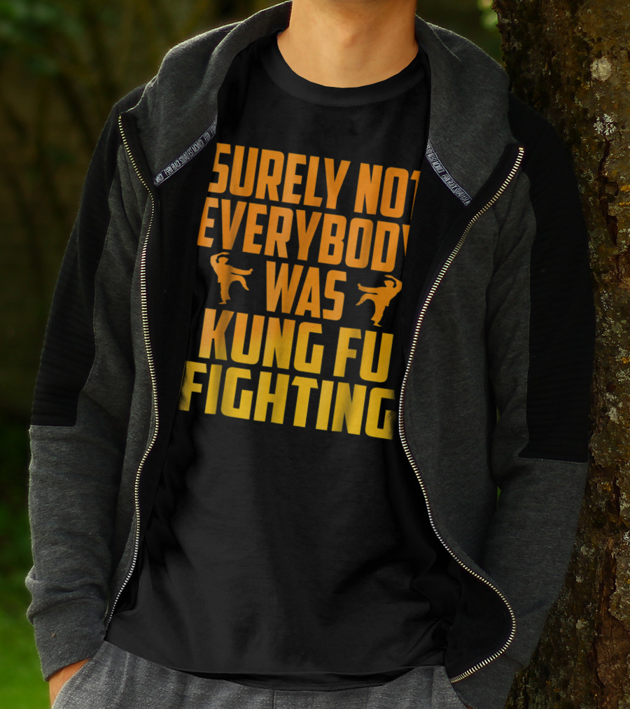 Surely Not Everybody Was Kung Fu Fighting Retro Kung Fu Pose T-Shirt