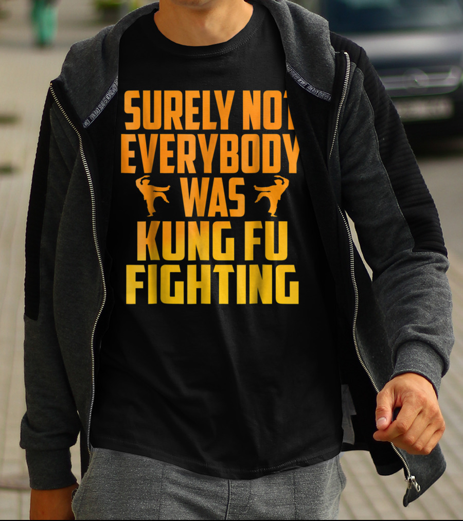 Surely Not Everybody Was Kung Fu Fighting Retro Kung Fu Pose T-Shirt