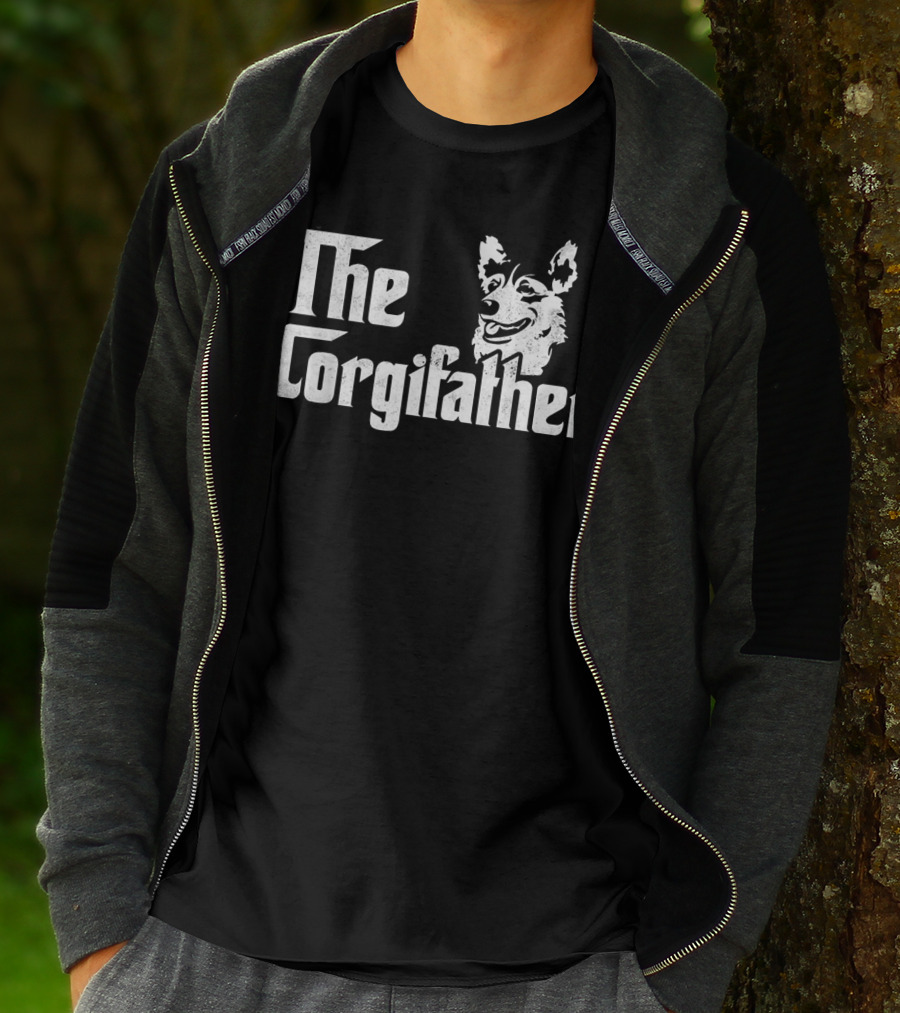 The Dogfather Corgi Dad Iconic T-Shirt