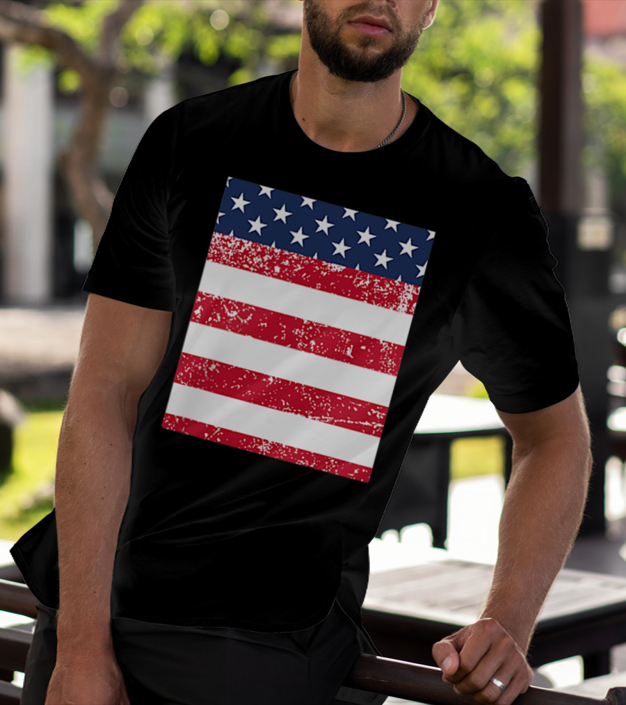 USA Pocket American Flag T-Shirt