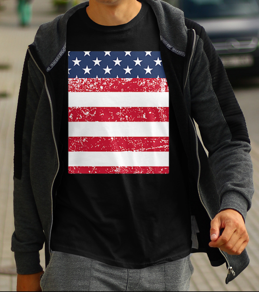 USA Pocket American Flag T-Shirt