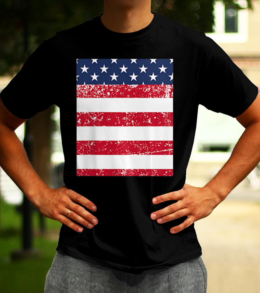 USA Pocket American Flag T-Shirt