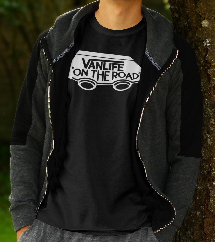 Vanlife On The Road Skater Surfer Campervan T-Shirt