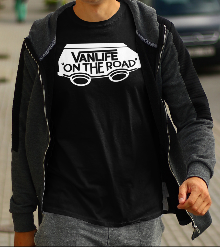 Vanlife On The Road Skater Surfer Campervan T-Shirt