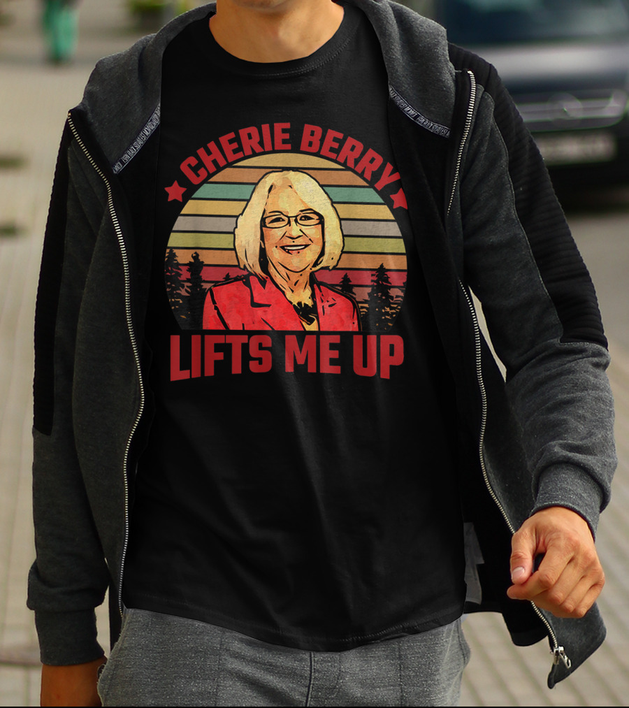 Cherie Berry Lifts Me Up Vintage Style Retro Sunset T-Shirt