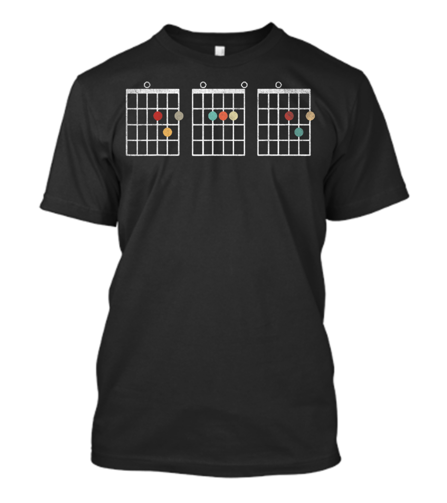 Vintage Guitar Chord Mean Dad Funny Music Father T-Shirt