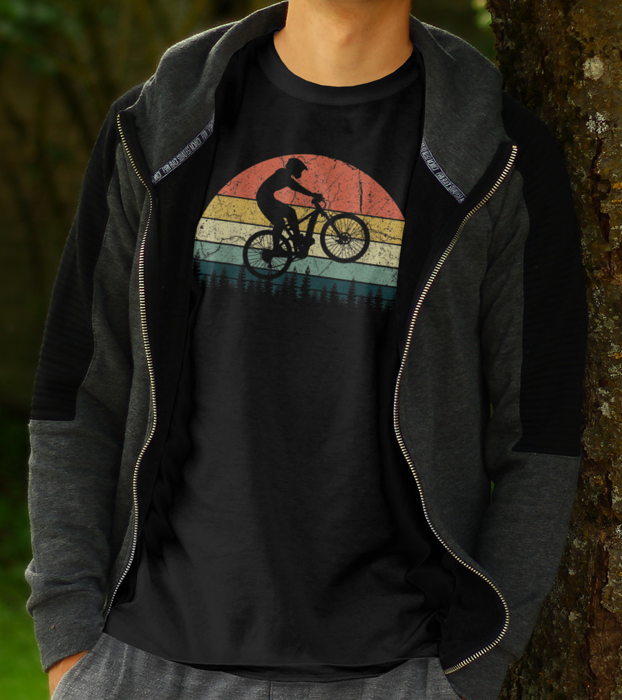 Retro Mountain Bike Enduro Sunset T-Shirt