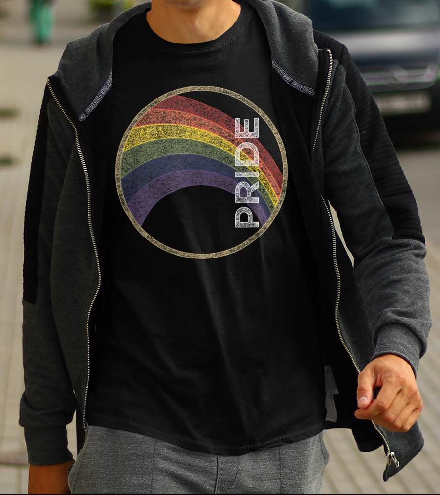 Vintage Rainbow Circle Pride T-Shirt