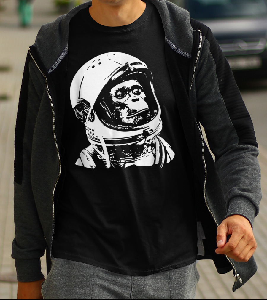 Vintage Space Astronaut Monkey Iconic Exploration T-Shirt