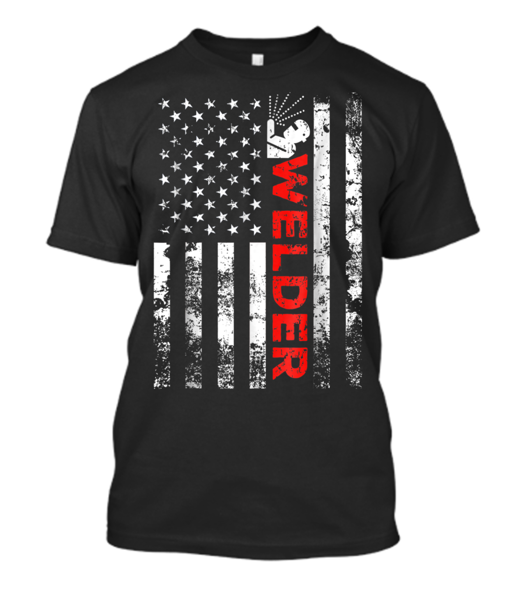 Welder USA Vintage American Flag Welding T-Shirt