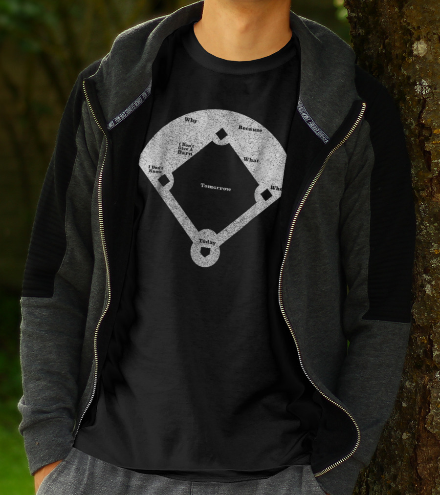 Who's On First Abbott Costello Baseball Diagram T-Shirt