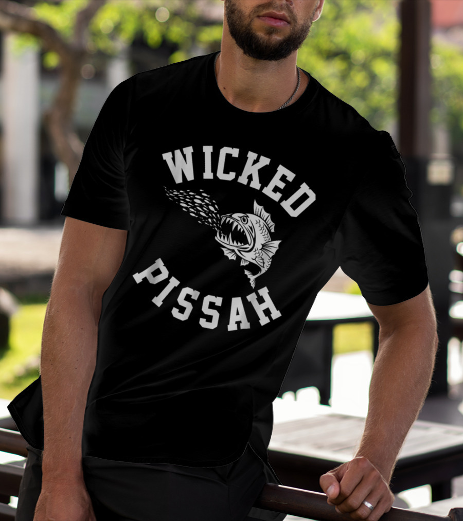 Wicked Pissah Funny Boston Slang Fish T-Shirt