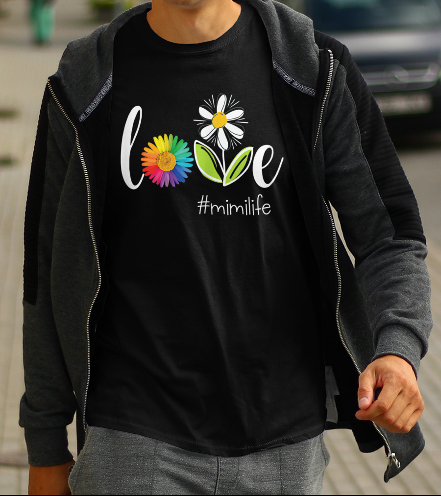 Love MiMi Life Rainbow Flower Daisy T-Shirt