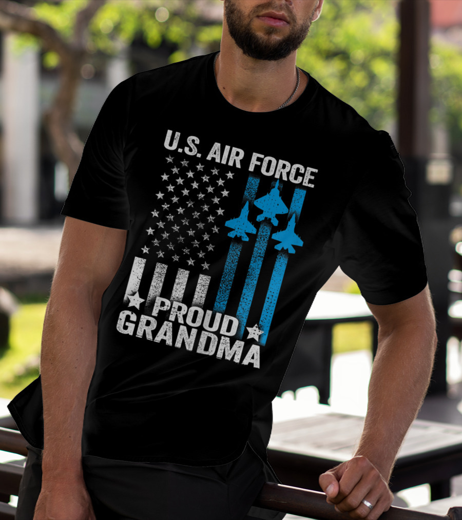 U.S. Air Force Proud Grandma Stars And Jets USAF T-Shirt