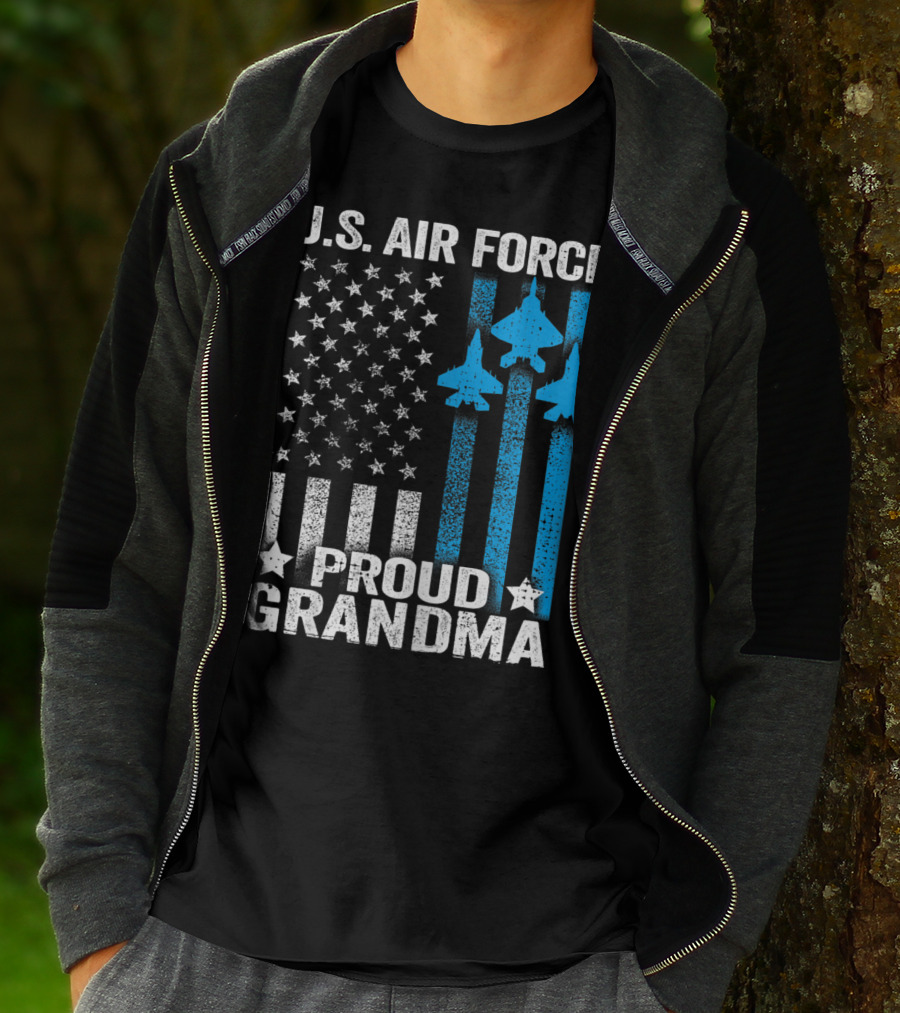 U.S. Air Force Proud Grandma Stars And Jets USAF T-Shirt