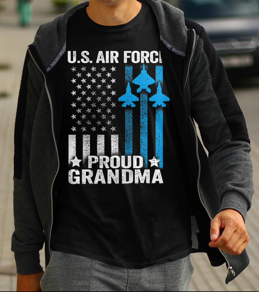 U.S. Air Force Proud Grandma Stars And Jets USAF T-Shirt