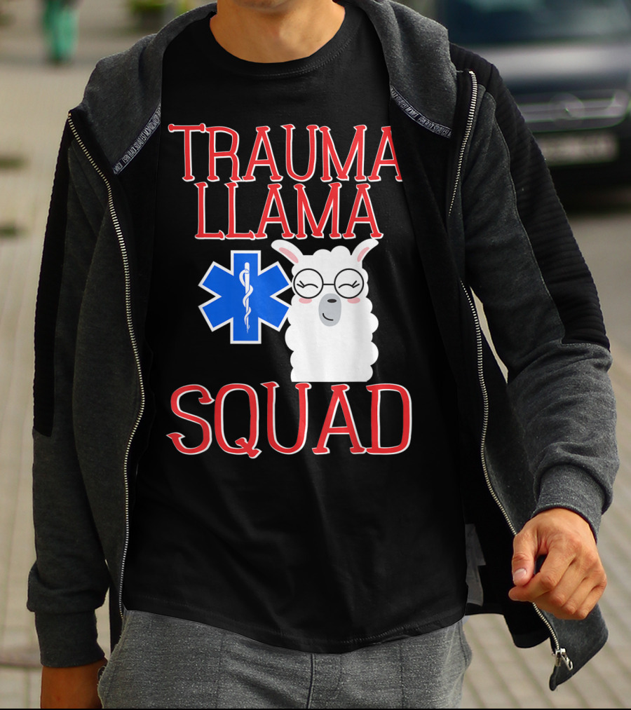 Trauma Llama Squad Funny EMT EMS Emergency Medical Services T-Shirt
