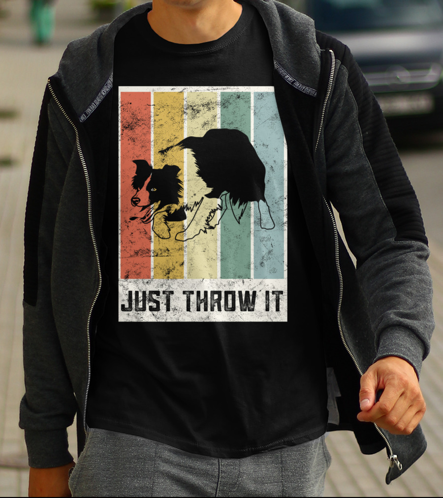 Just Throw It I Love My Border Collie Mom Herd T-Shirt