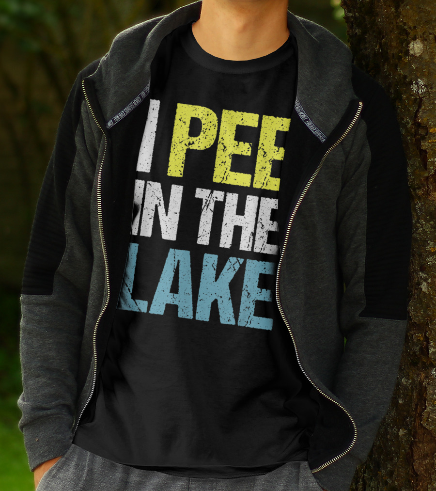 I Pee In The Lake Funny Summer T-Shirt