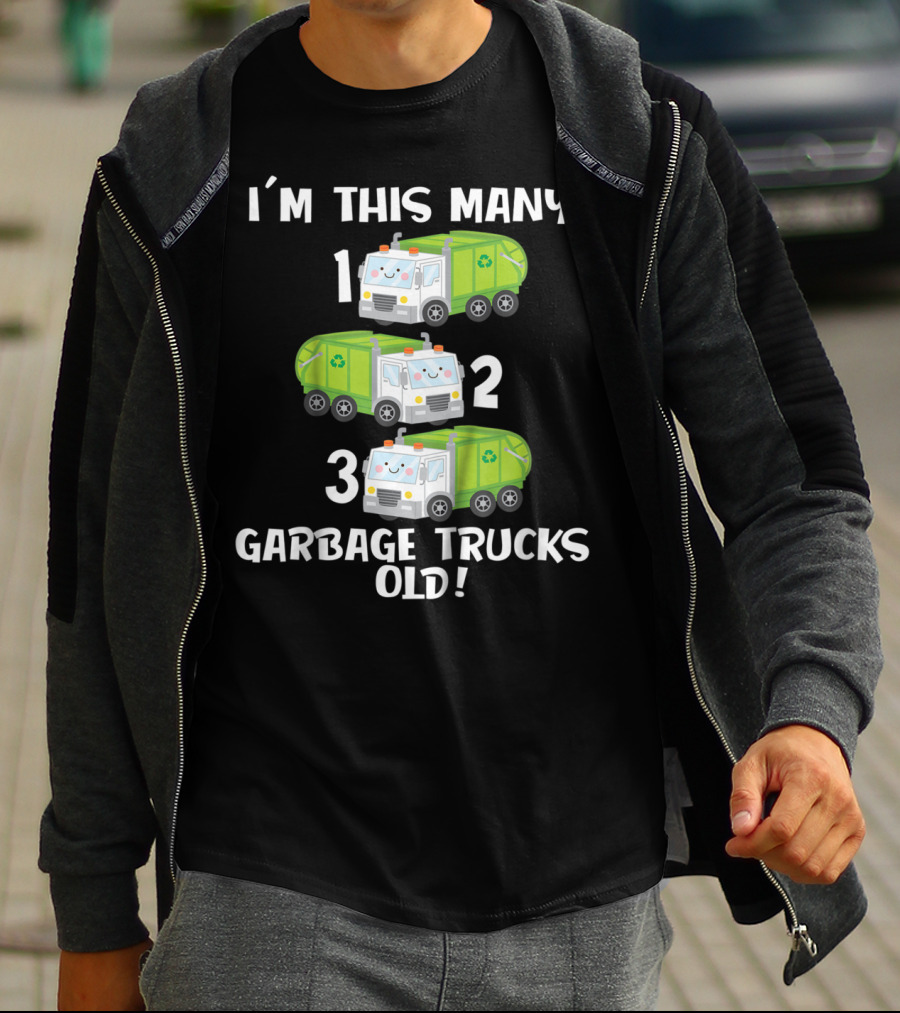 I'm This Many 1 2 3 Garbage Trucks Old T-Shirt