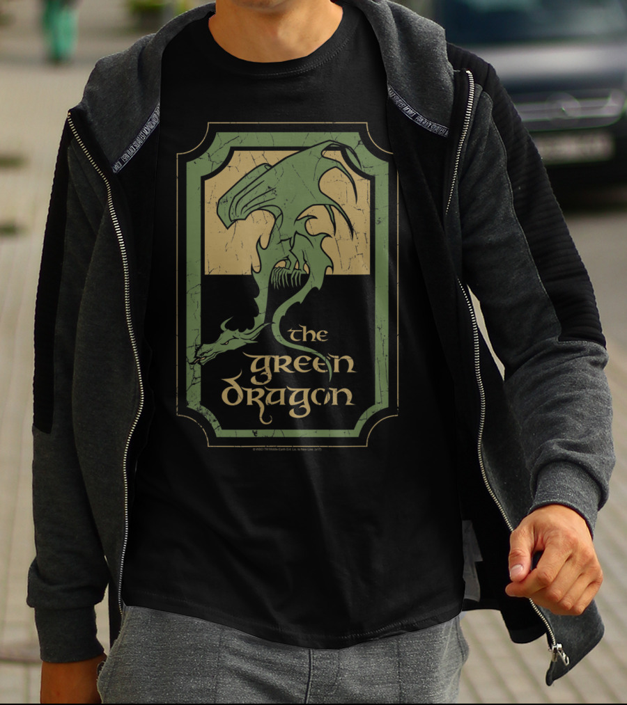 The Green Dragon Tavern Lord Of The Rings Fantasy T-Shirt