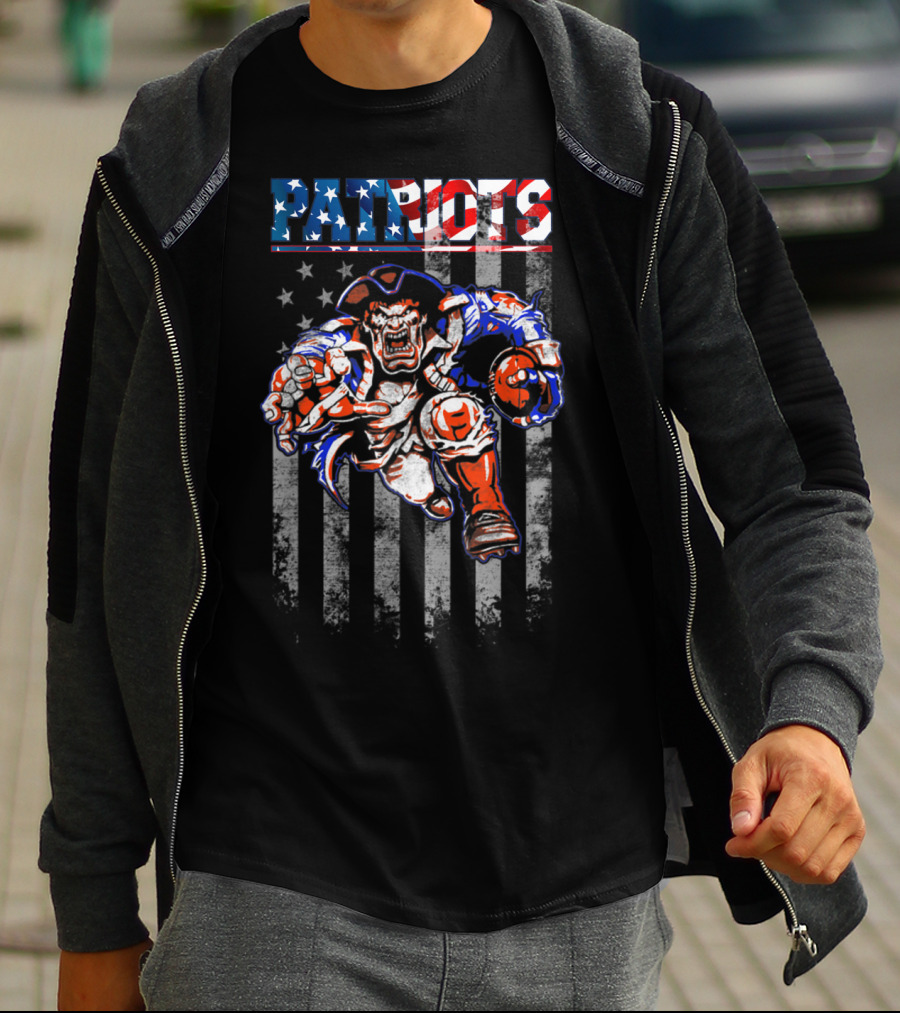 Patriotic American Football Fans New England Patriots T-Shirt