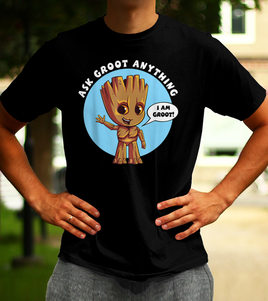 Ask Groot Anything I Am Groot Marvel T-Shirt