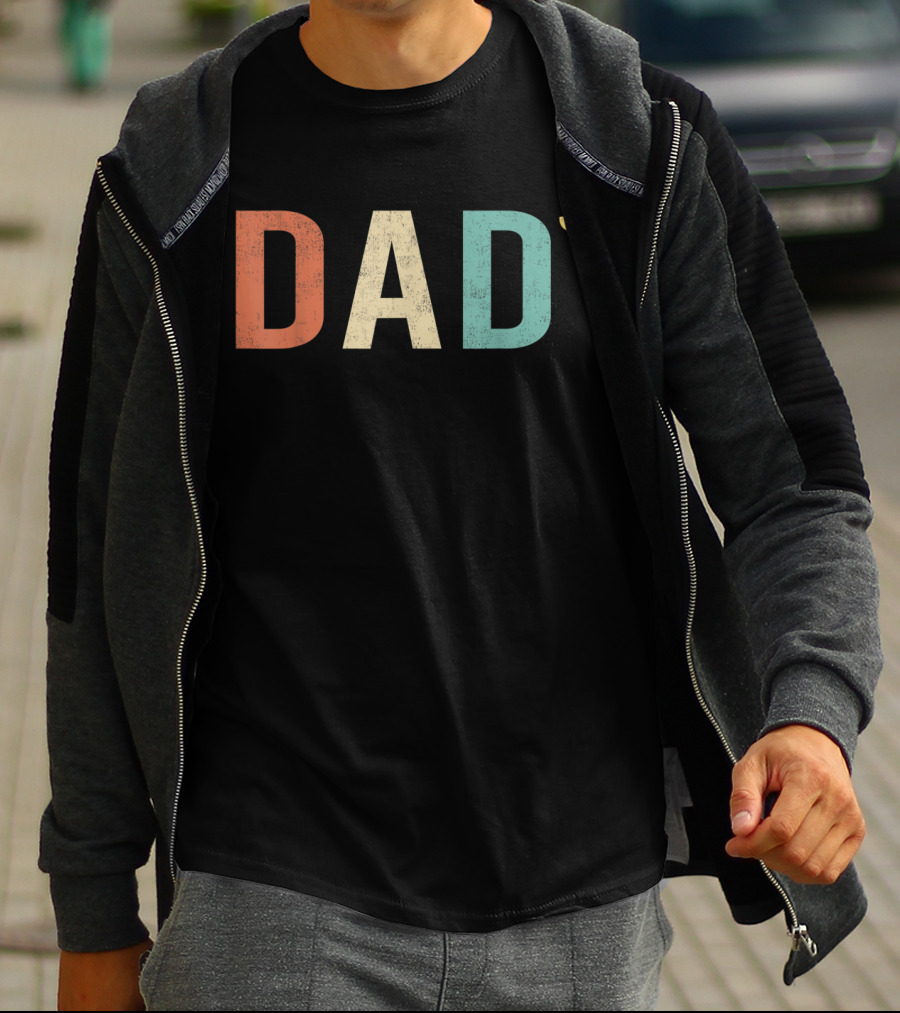 Mens Dad Of Three DAD³ Father's Day Cool T-Shirt